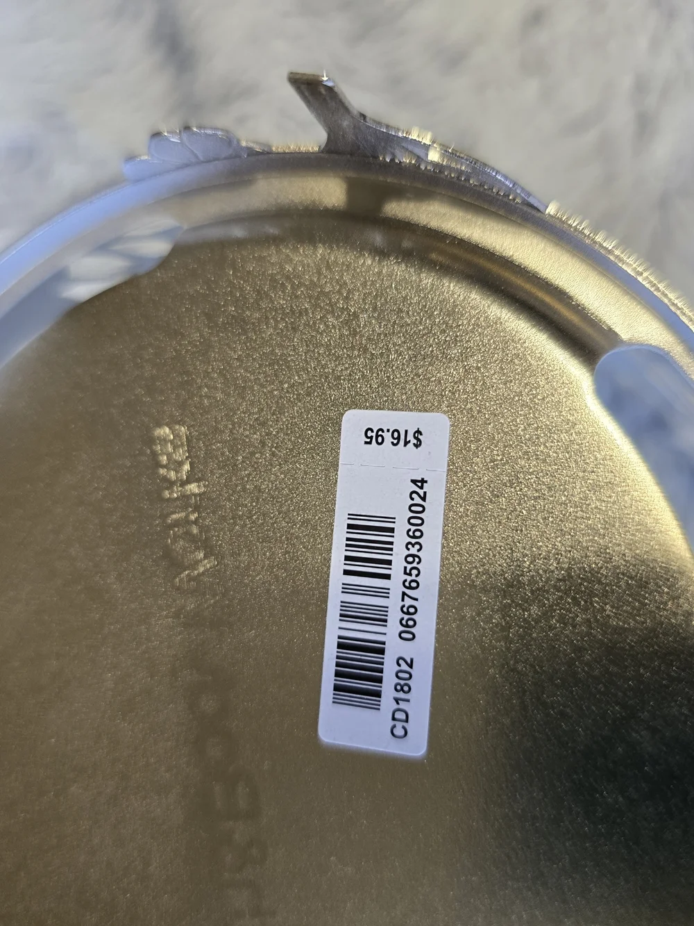 Bath & Body Works 3-Wick Candle Holder Metal Silver Floral Butterfly Large